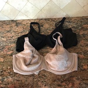 Modern movement 2 bra bras 34 d beige black
